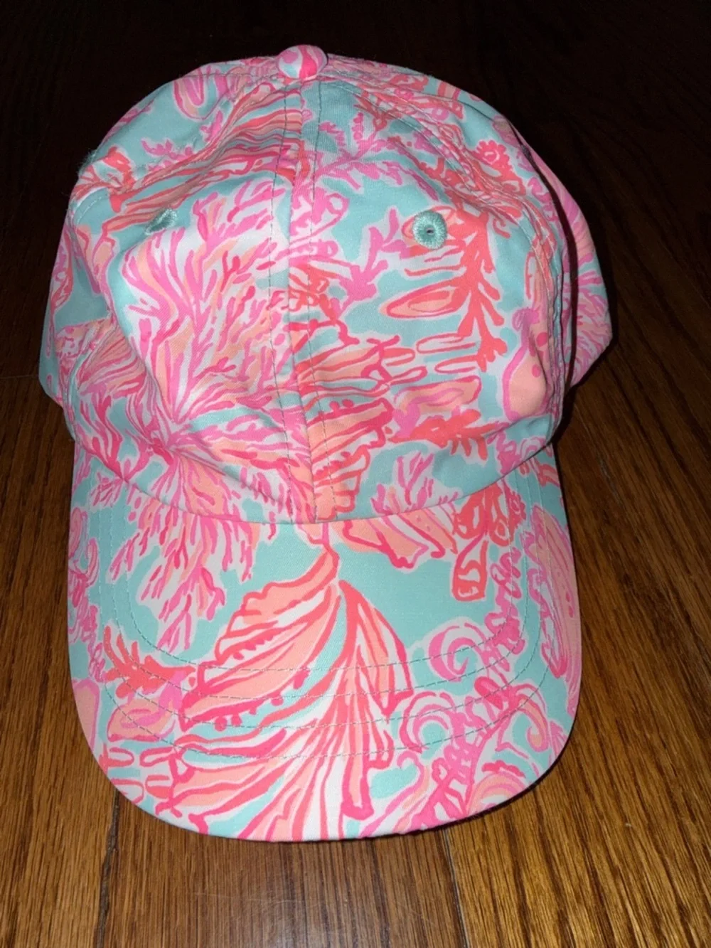 Lilly Pulitzer Run Around Hat Seasalt Blue Shell We Dance NWOT